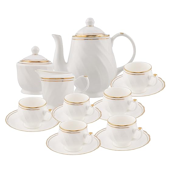 Gold Line Tea Set – Set of 15pcs